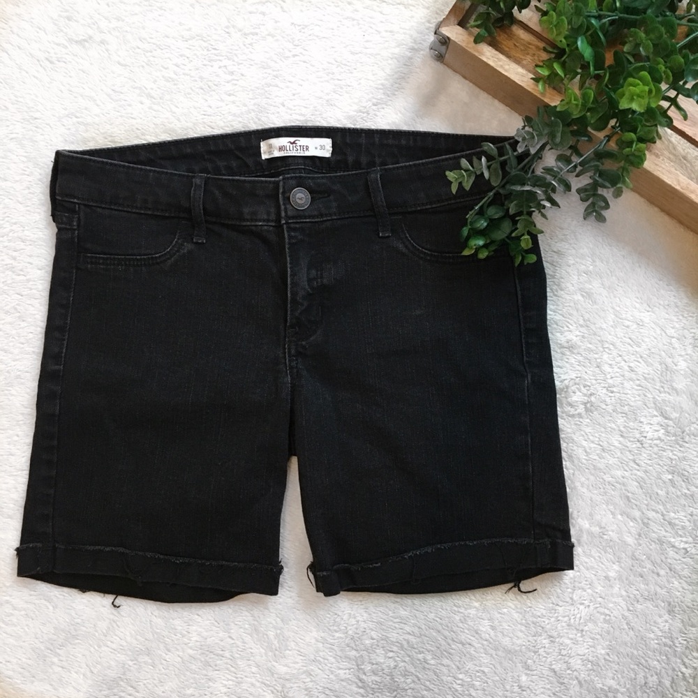 Hollister Black Denim Shorts